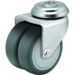 MEDCASTER DW02GRP100SWHK01G Dual Wheel Swivel Caster Rating 200 Lb. | AD3TEQ 40N388