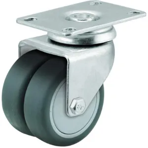 MEDCASTER DW02GRP100SWTP11G Dual Wheel Swivel Caster Rating 200 Lb. | AD3TET 40N390