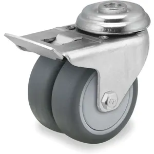 MEDCASTER DW03TPP100TLHK01G Hollow Kingpin Swivel Caster 3 Inch 220 Lb | AB2KUN 1MMB7