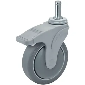 MEDCASTER NG05QDP125TLGR02G Swivel Stem Caster 5 Inch 300 Lb Gray | AF6NKD 19YX07