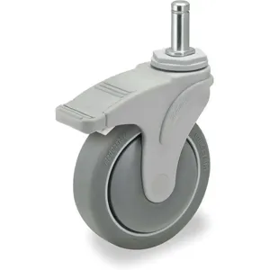 MEDCASTER NG05QDP125TLGR09G Swivel Stem Caster With Total Lock 5 Inch 325 Lb | AB2KXR 1MMN2