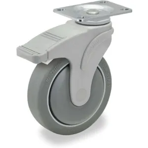 MEDCASTER NG04QDP125TLTP01G Swivel Plate Caster With Total-lock 275 Lb 4 Inch Diameter | AB2KXJ 1MML4