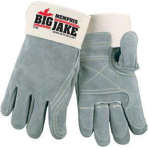 MEMPHIS GLOVE 1735M Leather Gloves Safety Cuff M Gray Pr | AB9PUB 2ELG7