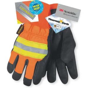 MEMPHIS GLOVE 34411L Leather Drivers Gloves Hi Visibility Orange L Pr | AB9PUH 2ELH4