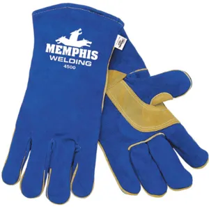 MEMPHIS GLOVE 4500XXL Glove Welder Cowhide Blue 2xl Pr | AC6UNW 36J037