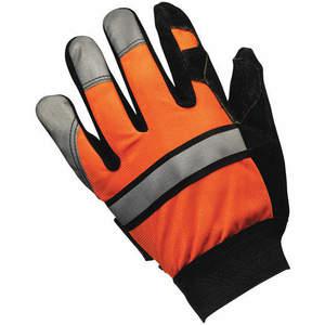 MEMPHIS GLOVE 911DPL Leather Gloves Hi Visibility Orange L Pr | AD2CXK 3NAD8