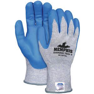 MEMPHIS GLOVE 9672DT5L Coated Gloves Blue L Pr | AD3UBJ 40P616