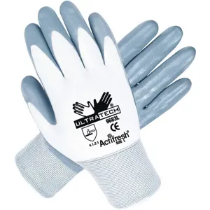 MEMPHIS GLOVE 9683S Coated Gloves S Gray/white Pr | AF4BYK 8PGL1