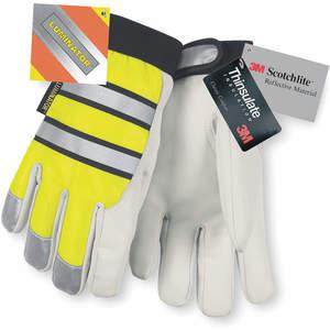 MEMPHIS GLOVE 968XL Leather Gloves Xl Hi Visibility Yellow Pr | AB9PVC 2ELL5