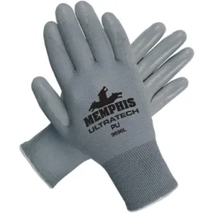 MEMPHIS GLOVE 9696S Coated Gloves S Gray Polyurethane Pr | AD2MWU 3RUL5