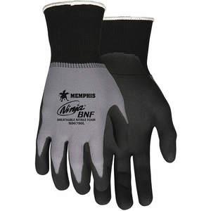 MEMPHIS GLOVE N96790L Coated Gloves Grey/black L Pr | AD3UAU 40P596