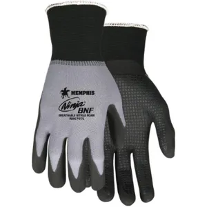 MEMPHIS GLOVE N96797XS Coated Gloves Gray/black Xs Pr | AD4TGB 43Y936