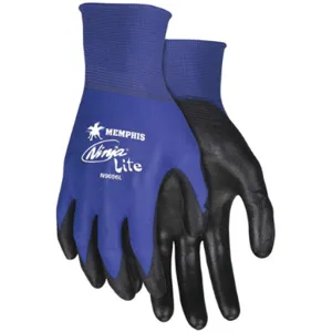 MEMPHIS GLOVE N9696M Coated Gloves M Black/blue Pr | AD8LUL 4KWZ3