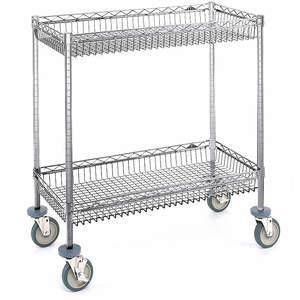 METRO 66170 Basket Cart 2shelf 39 x 48 x 18 Chrome | AF4DMM 8RPT2