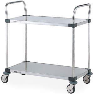 METRO MW105 Utility Cart Stainless Steel 2 Solid Shelves 18wx36l | AE8YFQ 6GJX9