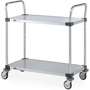 METRO MW108 Utility Cart Stainless Steel 2 Solid Shelves 24wx36l | AE8YFR 6GJY0