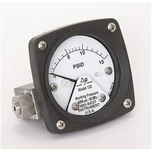 MIDWEST INSTRUMENTS 120-SA-00-OO-15P Differential Pressure Gauge 0 To 15 Psid | AC9JGY 3GVA3