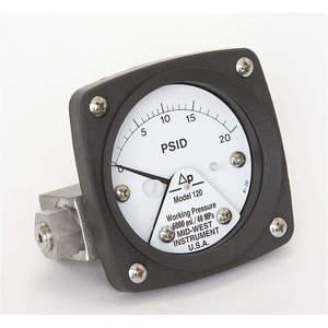 MIDWEST INSTRUMENTS 120-SA-00-OO-20P Differential Pressure Gauge 0 To 20 Psid | AC9JGZ 3GVA4