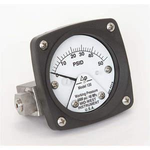 MIDWEST INSTRUMENTS 120-SA-00-OO-50P Differential Pressure Gauge 0 To 50 Psid | AC9JHC 3GVA7