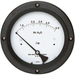 MIDWEST INSTRUMENTS 130-0113 Pressure Gauge Ammonia 0 To 5 Inch Wc Ss | AE6TKN 5UXP8