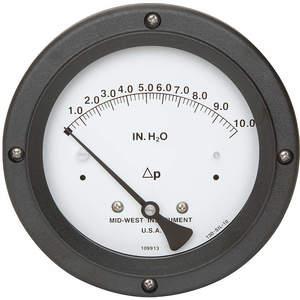 MIDWEST INSTRUMENTS 130-0111 Pressure Gauge Ammonia 0 To 10 Inch Wc | AE6TKL 5UXP6