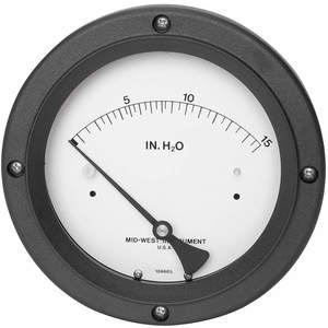 MIDWEST INSTRUMENTS 130-0112 Pressure Gauge Ammonia 0 To 15 Inch Wc | AE6TKM 5UXP7