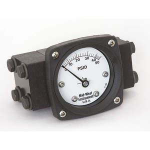 MIDWEST INSTRUMENTS 140-AA-00-OO-50P Differential Pressure Gauge 0 To 50 Psid | AC9JJC 3GVE3