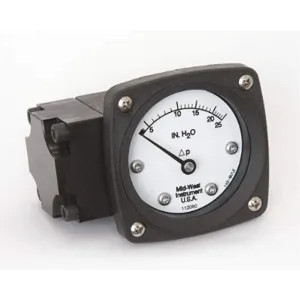 MIDWEST INSTRUMENTS 142-AA-00-OO-25H Differential Pressure Gauge 0 - 25 Inch Wc | AC9JHQ 3GVD1