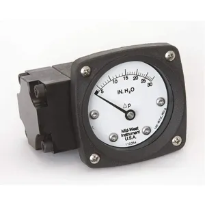 MIDWEST INSTRUMENTS 142-AA-00-OO-30H Differential Pressure Gauge 0 - 30 Inch Wc | AC9JHR 3GVD2