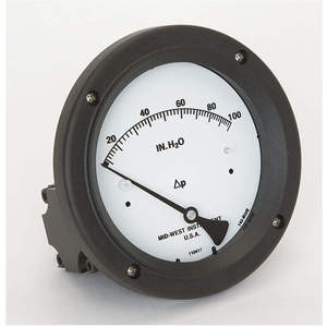 MIDWEST INSTRUMENTS 142-SC-00-OO-100H Differential Pressure Gauge 100 Inch Wc | AC9JKP 3GVJ1