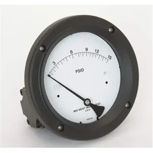 MIDWEST INSTRUMENTS 142-SC-00-OO-15P Differential Pressure Gauge 0 To 15 Psid | AC9JKU 3GVJ5