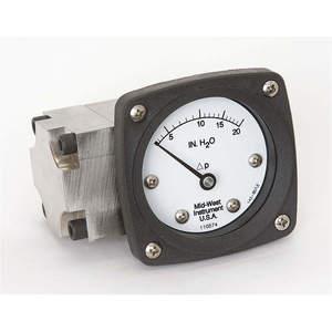 MIDWEST INSTRUMENTS 142-SA-00-OO-25H Differential Pressure Gauge 0 - 25 Inch Wc | AC9JJF 3GVE6