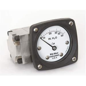 MIDWEST INSTRUMENTS 142-SA-00-OO-50H Differential Pressure Gauge 0 - 50 Inch Wc | AC9JJH 3GVE8