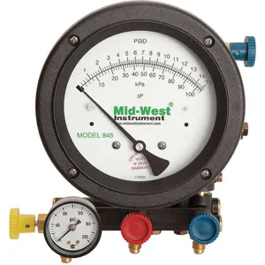 MIDWEST INSTRUMENTS 845-5 Backflow Preventer Test Kit 5 Valves | AE7TYW 6AJV6