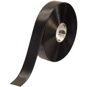 MIGHTY LINE 2RBLK Industrial Floor Tape, 2 Width, Black, 100 ft Long | AG9HUH 20PF84