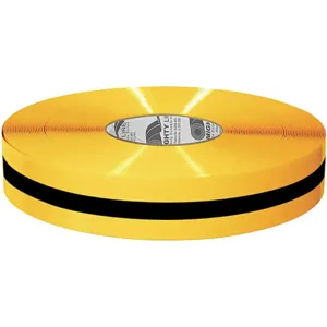 MIGHTY LINE 2RYBLKCTR Industrial Floor Tape Roll Yellow/Black Vinyl | AG9HVK 20PG10