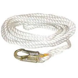 MILLER BY HONEYWELL 198RLS-2-Z7/25FTWH Positioning Lanyard 25 Feet 1 Leg with Snap | AH7LRW 36WA34