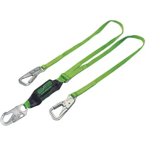 MILLER BY HONEYWELL 8798B/6FTGN Tie-back Lanyard 2 Leg Polyester Green | AE2MGP 4YF78