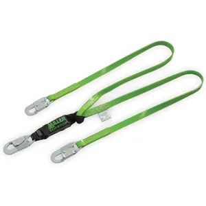 MILLER BY HONEYWELL 8798PC/6FTGN Lanyard 2 Leg Polyester Green | AC2KAF 2KUC4