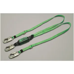 MILLER BY HONEYWELL 8878T-Z7/6FTGN Shock-Absorbing Lanyard 6Feet 2 Legs Rebar | AH7LRK 36WA18