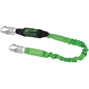 MILLER BY HONEYWELL 913SS-Z7/6FTGN Shock-Absorbing Lanyard 6 Feet 1 Leg Snap | AH7LRF 36WA06