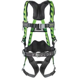 MILLER BY HONEYWELL AC-QC-BDP2/3XLGN Full Body Harness 2xl/3xl 400lbs. Black/green | AD6HBM 45J022