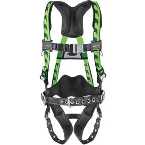 MILLER BY HONEYWELL AC-TB-BDP2/3XL Full Body Harness 2xl/3xl 400lbs. Black/green | AD6HBX 45J031