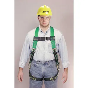 MILLER BY HONEYWELL P950-58/UGN Full Body Harness Universal 400 Lb Green | AB3DDV 1RK91