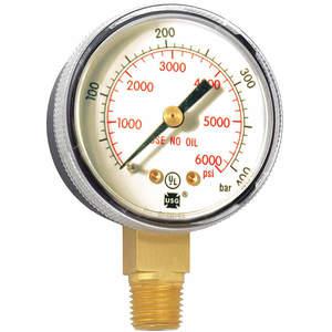 MILLER-SMITH EQUIPMENT GA145-03 Pressure Gauge 0 To 6000 Psi/bar 2in | AC7LWQ 38N714