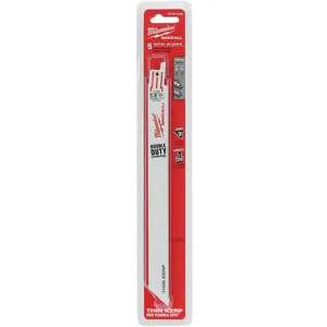 MILWAUKEE 48-00-5188 Reciprocating Saw Blade Bi-metal - Pack Of 5 | AA9AVQ 1BV16