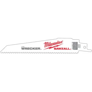 MILWAUKEE 48-00-8701 Reciprocating Saw Blade 6 Inch Length - Pack Of 25 | AE4NFK 5LY53