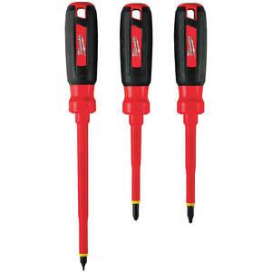 MILWAUKEE 48-22-2202 Insulated Screwdriver Set 3-pieces | AF7ZFB 23TE74
