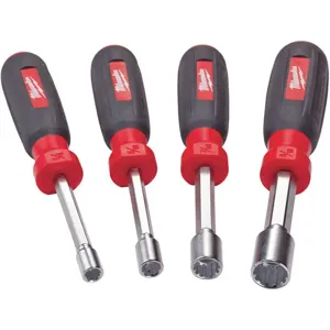 MILWAUKEE 48-22-2404 Nut Driver Set Steel Chrome Rubber | AF6HHK 19MU72