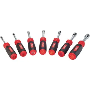 MILWAUKEE 48-22-2417 Nut Driver Set Steel Chrome Rubber | AF6HHV 19MU83